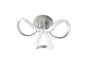 Mantra M4994 Knot Dimmable Ceiling 48cm Round 36W LED 3 Looped Arms 3000K, Silver/Frosted Acrylic - M4994 Ceiling