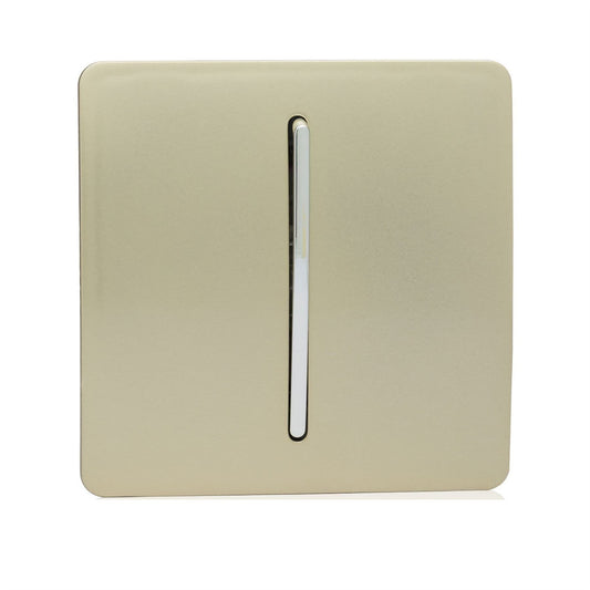 Trendi Artistic Modern Glossy  Auto Retractive Door Bell Switch Gold ART-DBGO