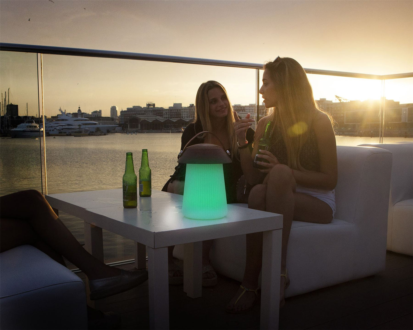 Mantra M3697 Funghi IP44 Portable 3W Speaker, 120lm, 3W LED RGBW Lamp Bluetooth Connection/Remote Control, 2yrs Warranty