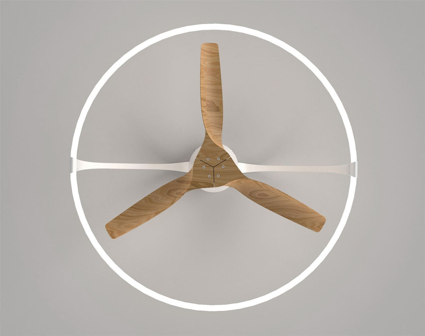 Nepal 105cm 75W LED Dimmable Ceiling Light With Built-In 35W DC Reversible Fan, White/Wood Finish c/w Remote, APP & Alexa/Google Voice Control, 7200lm