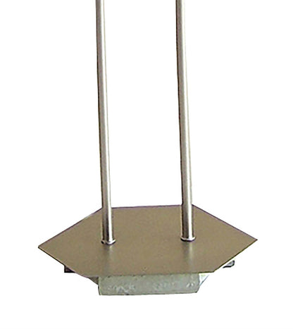 Diyas Chievo Floor Lamp with In-Line Dimmer 2 Light G9 Satin Chrome/Frosted Glass, NOT LED/CFL Compatible