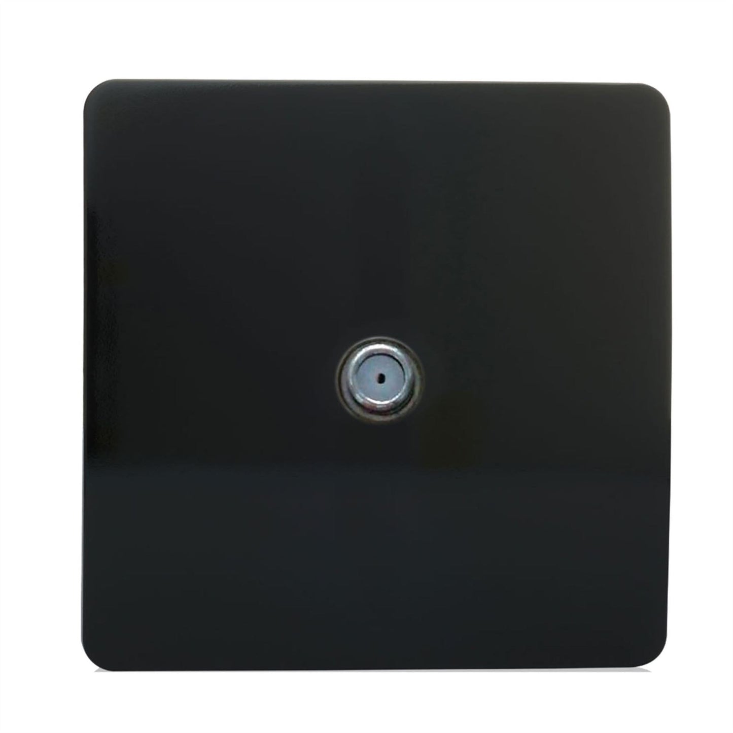 Trendi 1 Gang Modern Screwless Television Satellite Socket in Black - ART-SATBK