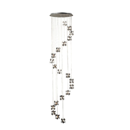 Diyas Nico 55cm  20 Light G4 Polished Chrome/Crystal Ceiling Pendant Light Fitting