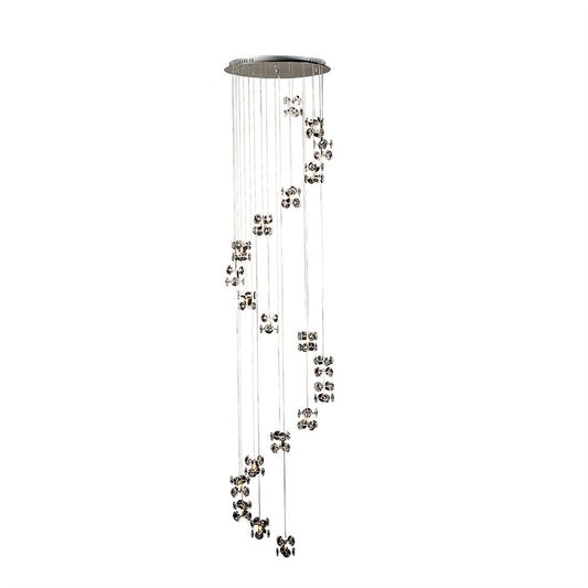 Diyas Nico 55cm  20 Light G4 Polished Chrome/Crystal Ceiling Pendant Light Fitting