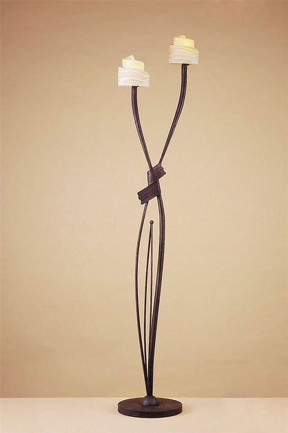 Mantra (0008 006) Estilo Floor Lamp 2 Light E14, Brown/Black Oxide