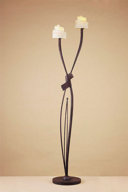 Mantra (0008 006) Estilo Floor Lamp 2 Light E14, Brown/Black Oxide