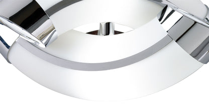 Mantra Guss Wall Light E27 2 Light E27, Polished Chrome/White Acrylic, CFL Lamps INCLUDED