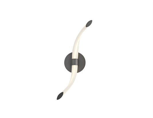 Mantra Armonia Wall Light Wave, Dimmable, 12W LED, 3000K, 900lm, Titanium/Frosted Acrylic, 3yrs Warranty
