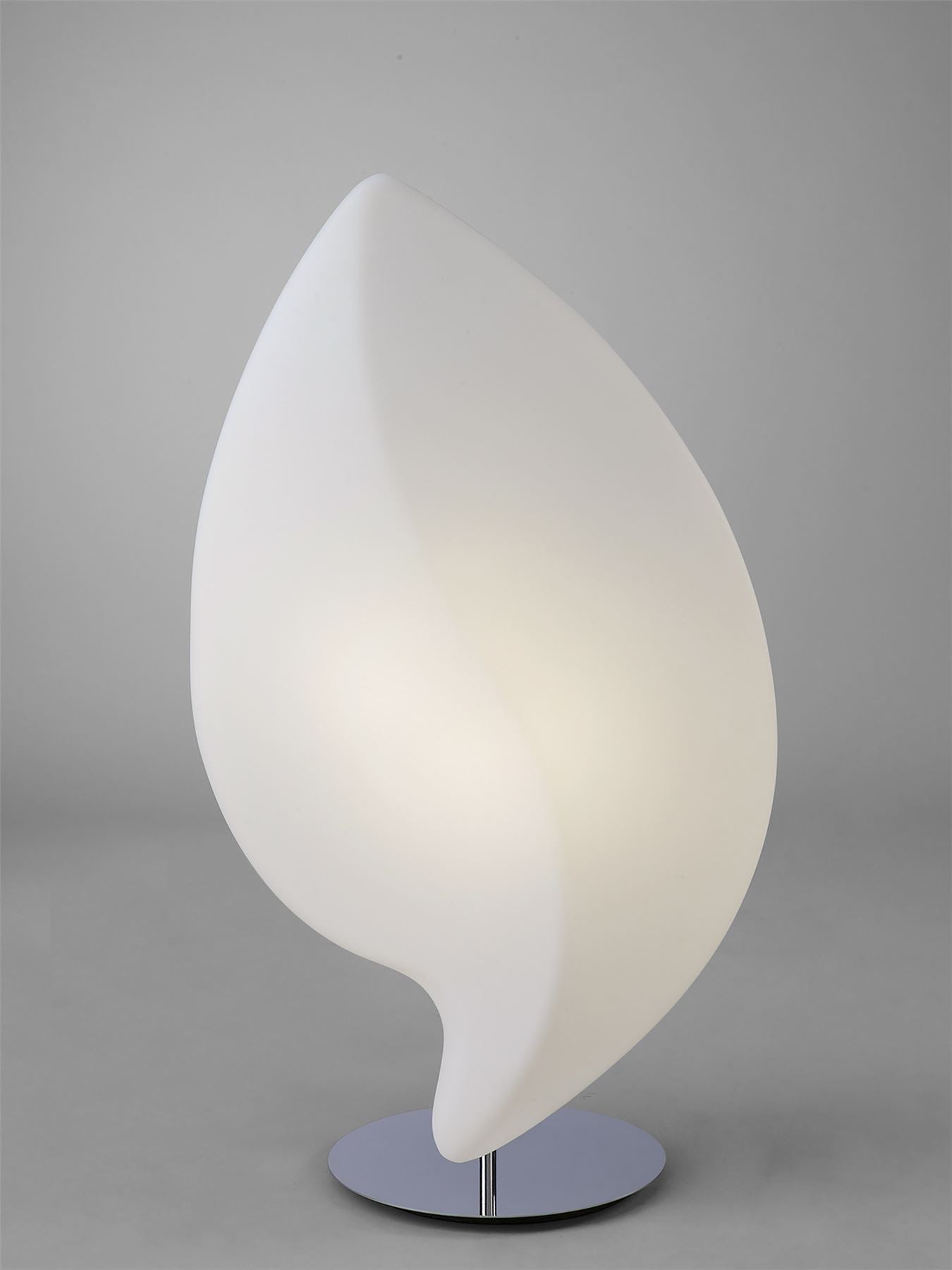 Mantra Natura Table Lamp 2 Light E27 Large Indoor, Polished Chrome/Opal White