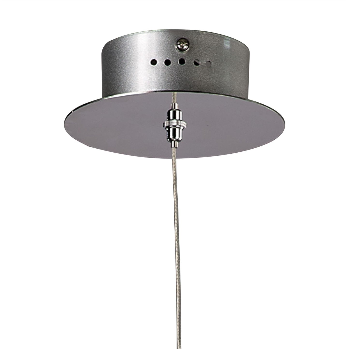 Diyas Aviva 12cm  1 Light 4000K LED Polished Chrome/Crystal Ceiling Pendant Light Fitting