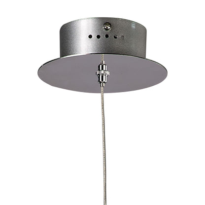 Diyas Aviva 12cm  1 Light 4000K LED Polished Chrome/Crystal Ceiling Pendant Light Fitting