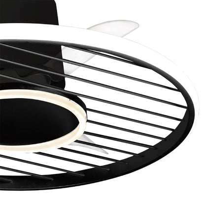 Soho 66cm 45W LED Dimmable Ceiling Light With Built-In 30W DC Fan, 2700-5000K Remote & APP Control, 3150lm, Black, 5yrs Warranty
