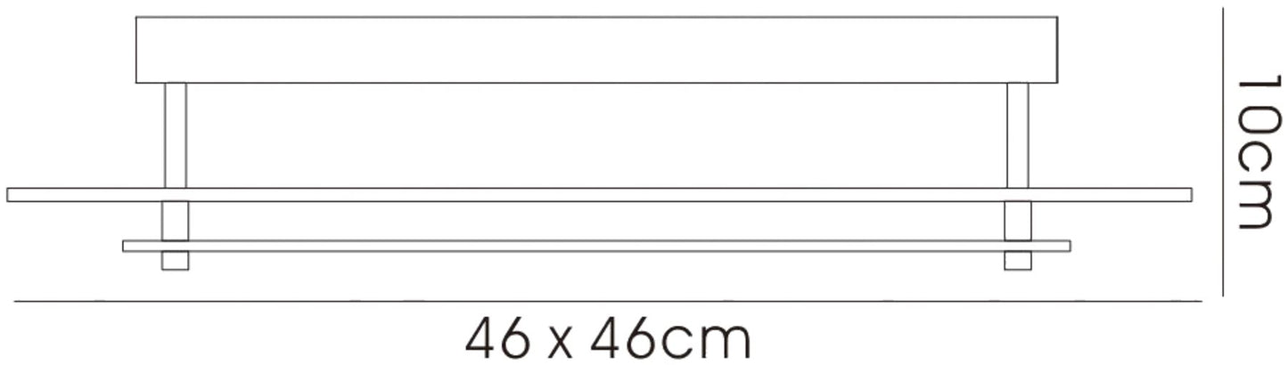Diyas Roveta Flush /Wall Light 3 Light E27 Polished Chrome Ceiling Light Fitting