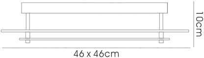 Diyas Roveta Flush /Wall Light 3 Light E27 Polished Chrome Ceiling Light Fitting