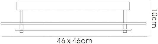 Diyas Roveta Flush /Wall Light 3 Light E27 Polished Chrome Ceiling Light Fitting