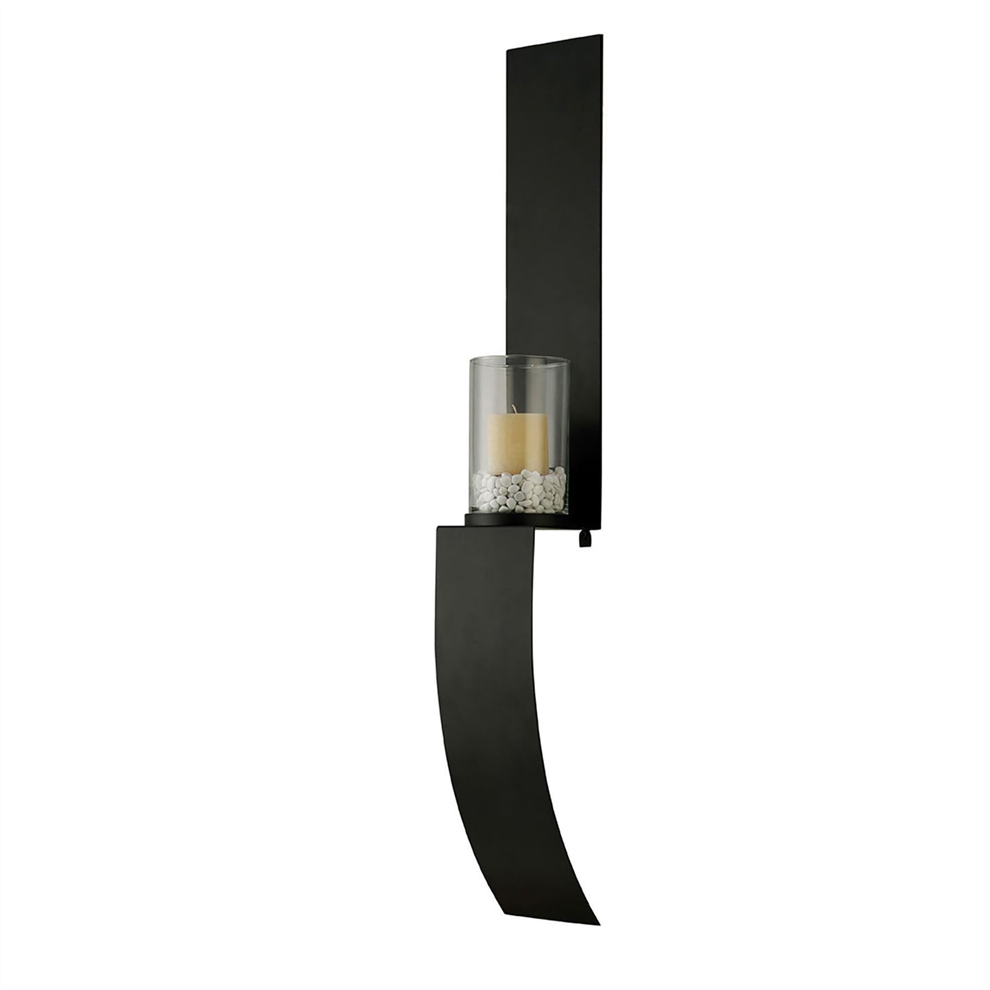 Diyas Home (DH) Lirio Wall Light Mounted Candle Holder 107cm Black/Clear Glass