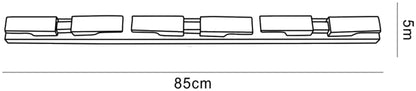 Mantra (0037 008) Arco Linear Ceiling 6 Light G9, Satin Nickel