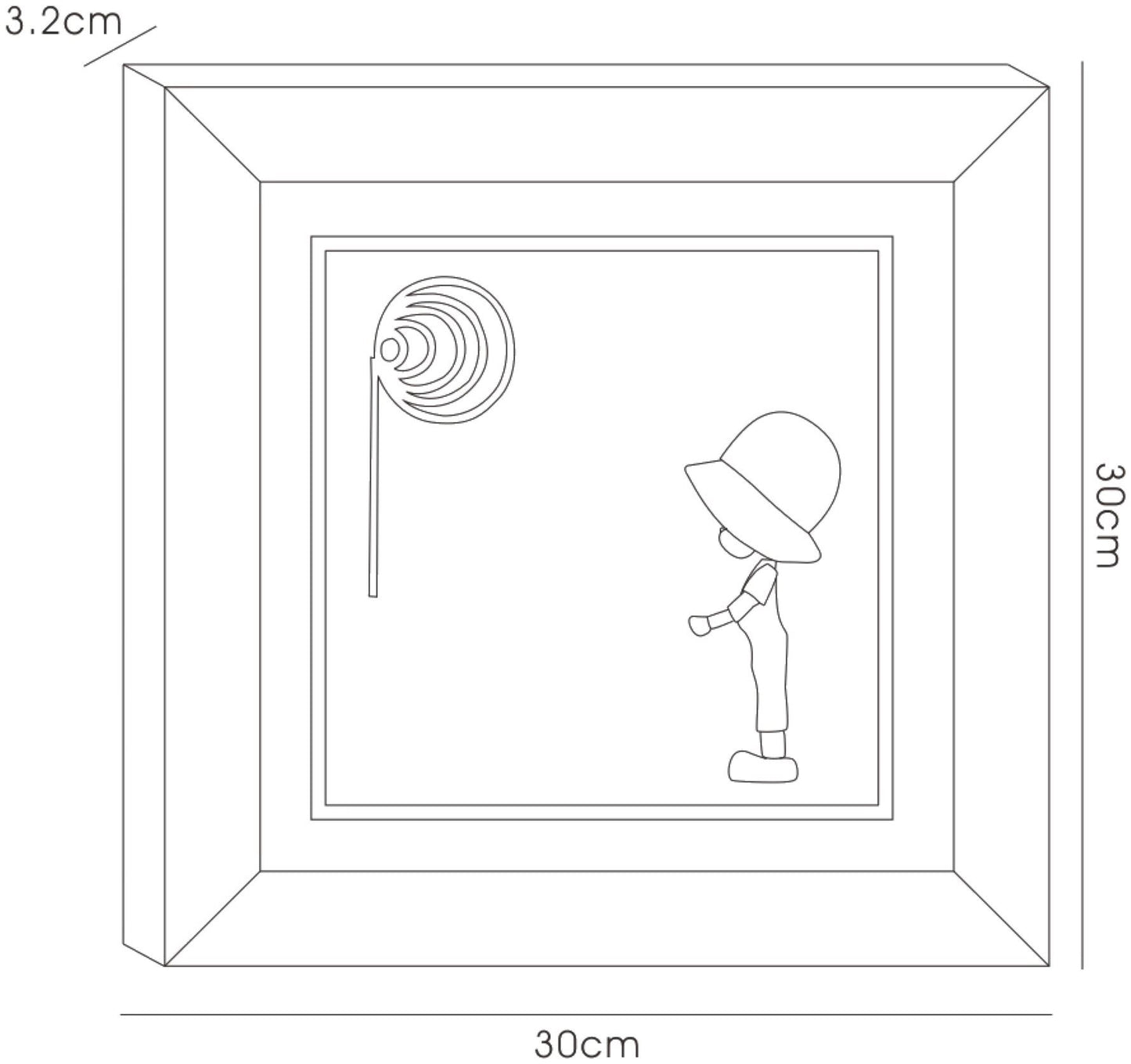Diyas Home Crystal Wall Art (DH) Bambino Boy, Black Frame Amber, Blue, Clear Crystal Framed