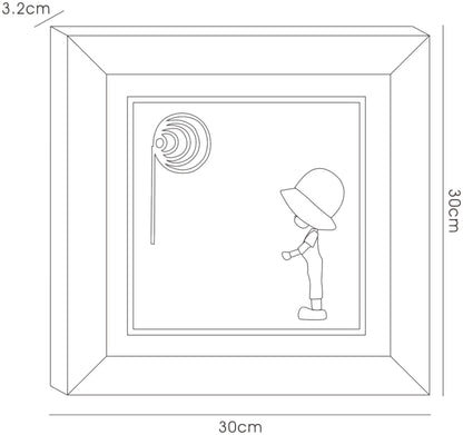 Diyas Home Crystal Wall Art (DH) Bambino Boy, Black Frame Amber, Blue, Clear Crystal Framed