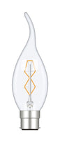 Luxram Rustica Candle Tips/S B22 Clear 25W Incandescent