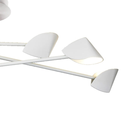 Mantra Capuccina 115cm Large 6 Light Semi Flush, 45W LED, 3000K, 3100lm, White, 3yrs Warranty