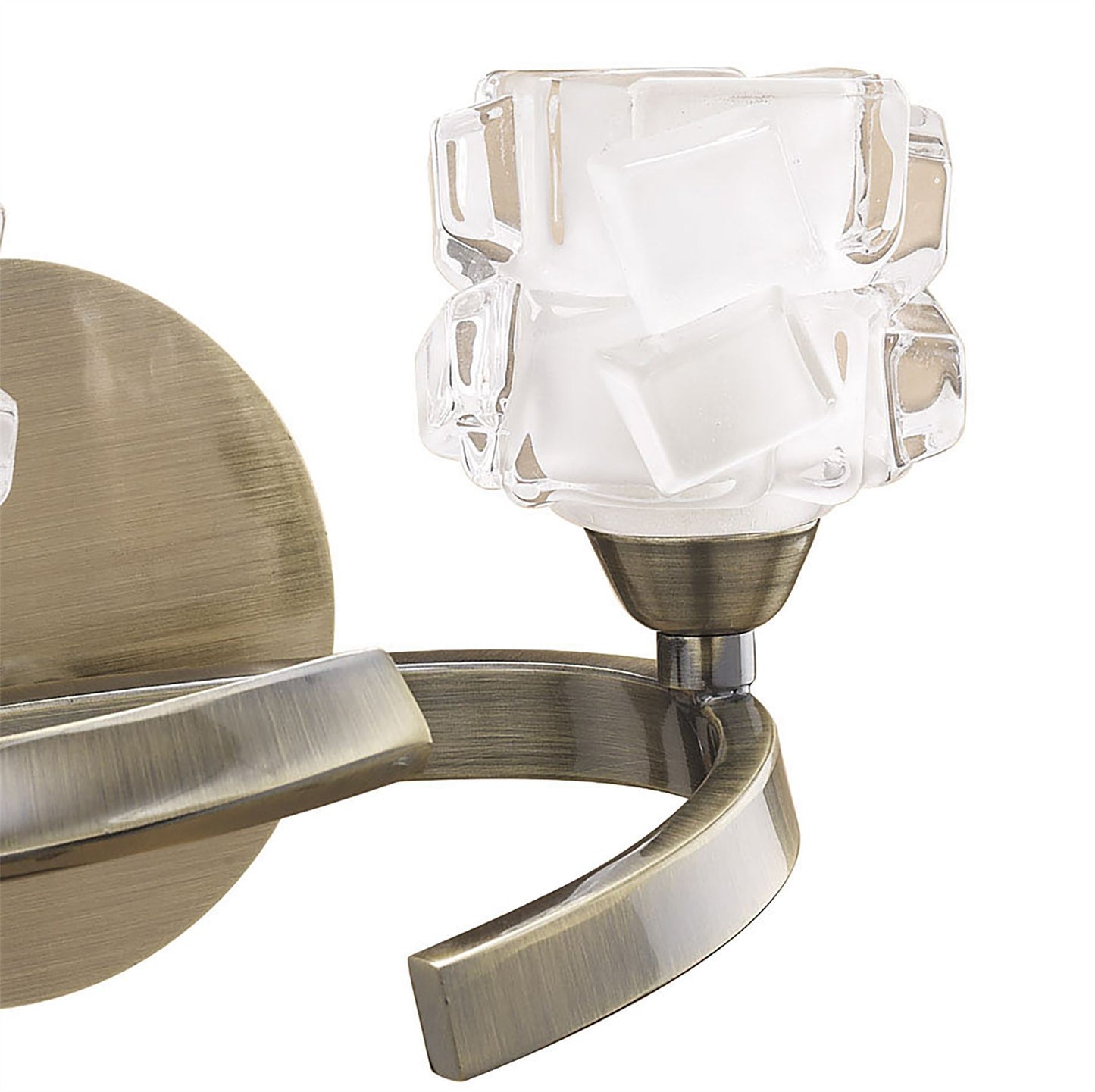 Mantra Ice Wall Light Switched 2 Light G9 ECO, Antique Brass
