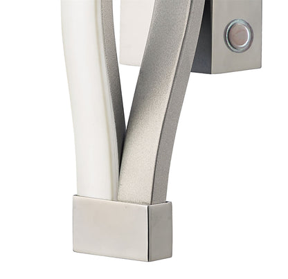 Mantra Sahara Wall Light 6W LED 3000K, 420lm, Dimmable Silver/Frosted Acrylic/Polished Chrome, 3yrs Warranty