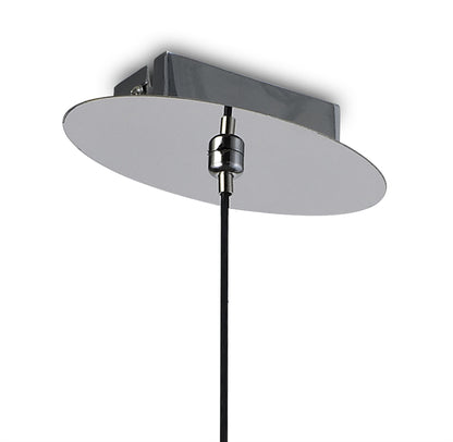 Mantra M6187 Lens Pendant 14cm Round, 1 x G9 (Max 8W) Chrome Glass