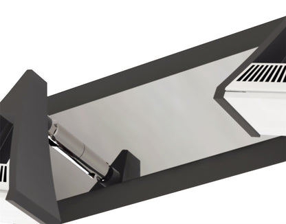 Mantra Fusion Filippo Linear Spot Light 2 Light LED 10W 3000K, 900lm, Matt Black/Polished Chrome, 3yrs Warranty