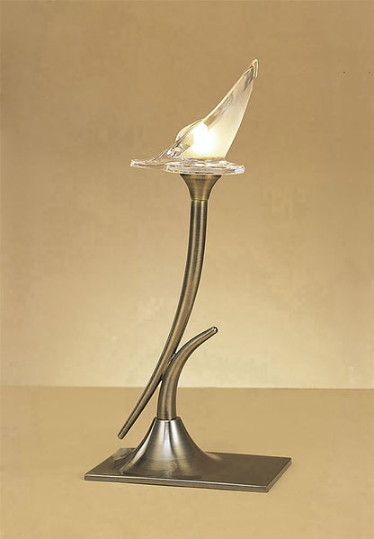 Mantra Flavia lavia Table Lamp 1 Light G9, Antique Brass