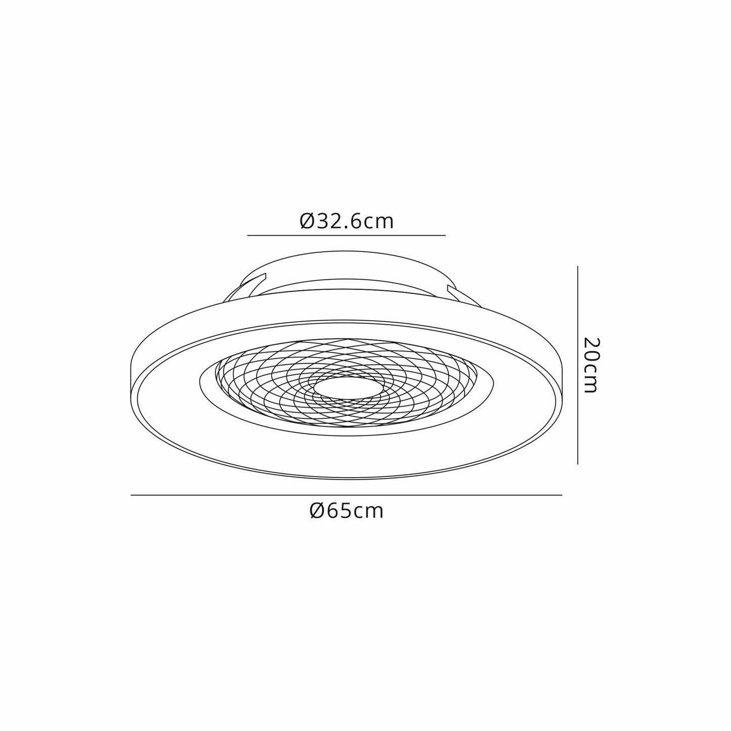 Tibet 65cm 70W LED Dimmable Ceiling Light With 35W DC Reversible Fan,Remote, APP & Alexa/Google Voice, 3900lm, White, 5yrs Warranty