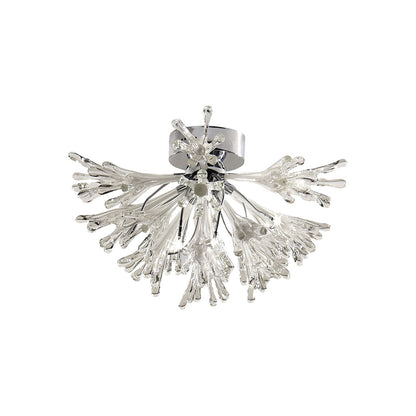 Diyas Love 80cm  Large 9 Light G4 Polished Chrome/White Glass, NOT LED/CFL Compatible Ceiling Light Fitting