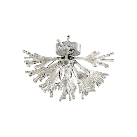 Diyas Love 80cm  Large 9 Light G4 Polished Chrome/White Glass, NOT LED/CFL Compatible Ceiling Light Fitting