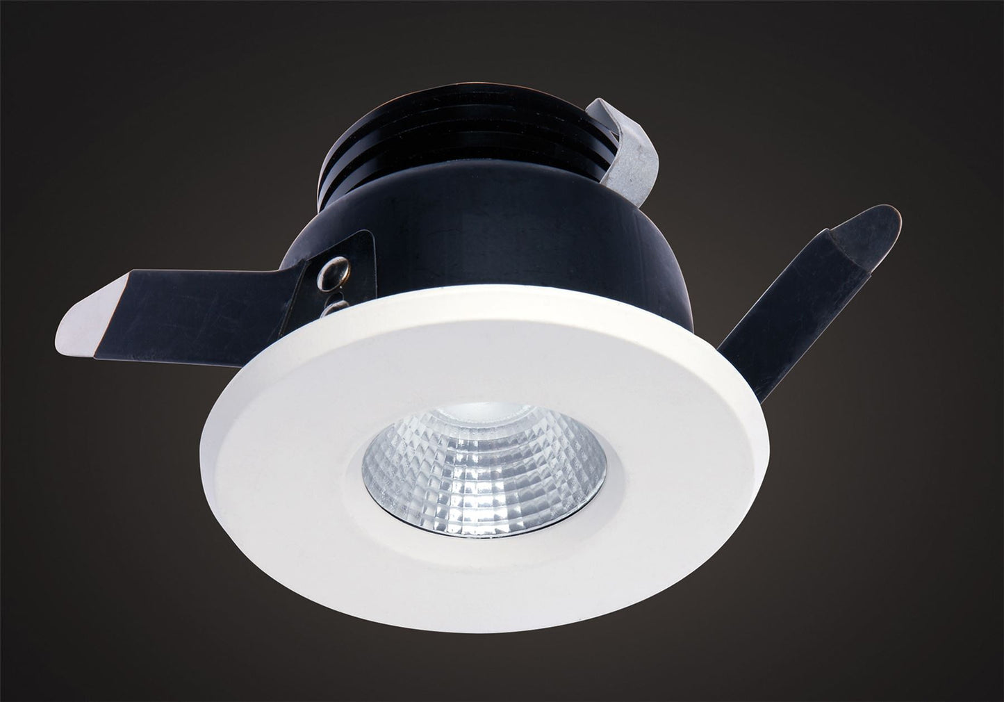 Mantra Fusion Cies Downlight 8.4cm Round 7W COB LED 3000K, 590lm, IP54, Matt White, Driver Included, 3yrs Warranty