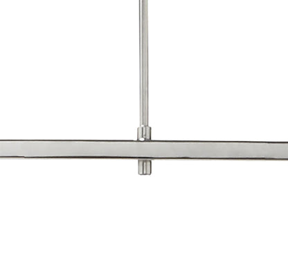 Mantra Lupin Linear Pendant 2 Light E27, Gloss Black, White Acrylic, Polished Chrome, CFL Lamps INCLUDED
