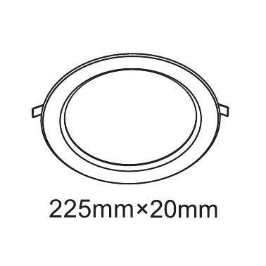 Techtouch Intego R Ecovision Intego Recessed Ecovision, 225mm, Round, 18W LED, Pure White, 6400K, 1500lm, 120°, White Frame, Inc. Driver, Cut Out: 205mm, 2yrs Warranty