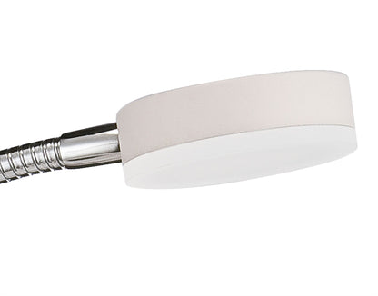 Mantra Fusion Tobias Table Lamp 1 Light 3W LED 3000K, 300lm, Matt White/Frosted Acrylic/Polished Chrome, 3yrs Warranty