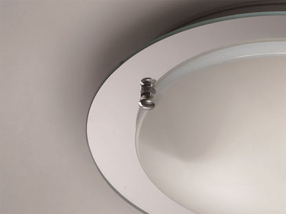 Deco Brooklyn Ceiling Light, 450mm Round, 3 Light E27 Polished Chrome