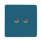 Trendi Artistic Modern Glossy Tactile 2 Gang TV Socket Ocean Blue