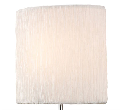 Mantra M1134/S Eve Wall Light Switched 1 Light E27, Polished Chrome with White Oval Shade - M1134/S