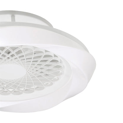 Boreal 62cm 70W LED Dimmable Ceiling Light With Built-In 35W DC Reversible Fan, White Finish C/W Remote Control, 4200lm