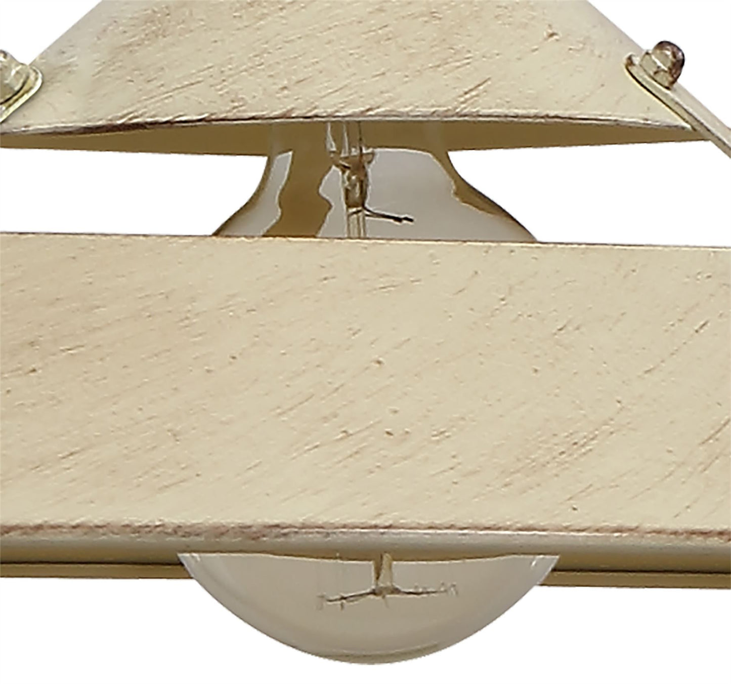 Mantra M5431 Industrial Ceiling 1 Light 40W E27 Medium, Sand Metal, Beige Belt