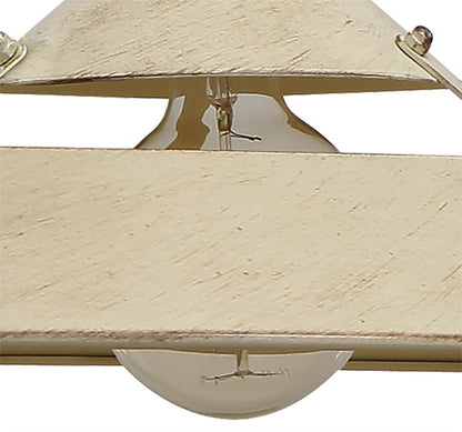 Mantra M5431 Industrial Ceiling 1 Light 40W E27 Medium, Sand Metal, Beige Belt