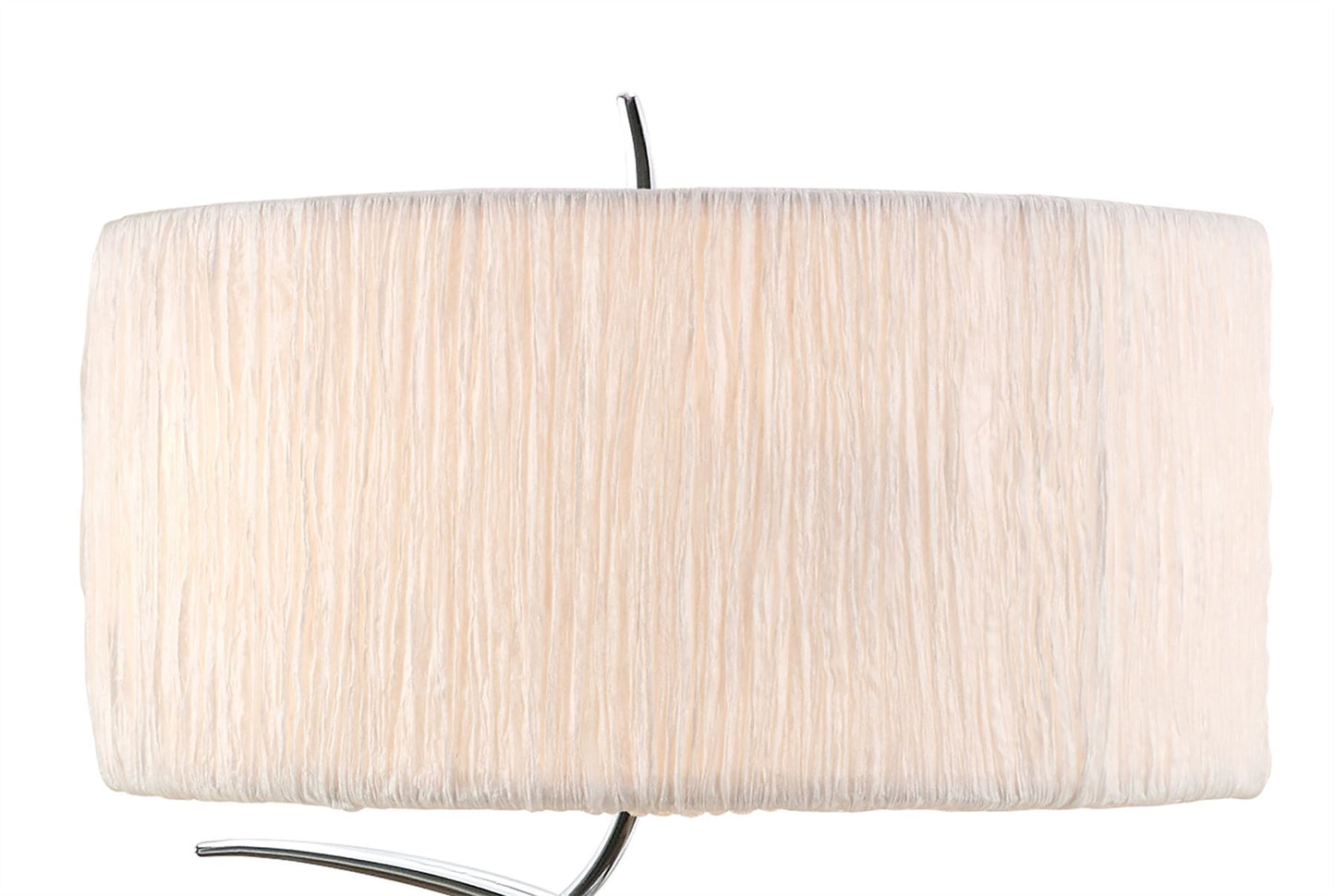 Mantra M1138 Eve Table Lamp 2 Light E27 Small, Polished Chrome with White Oval Shade