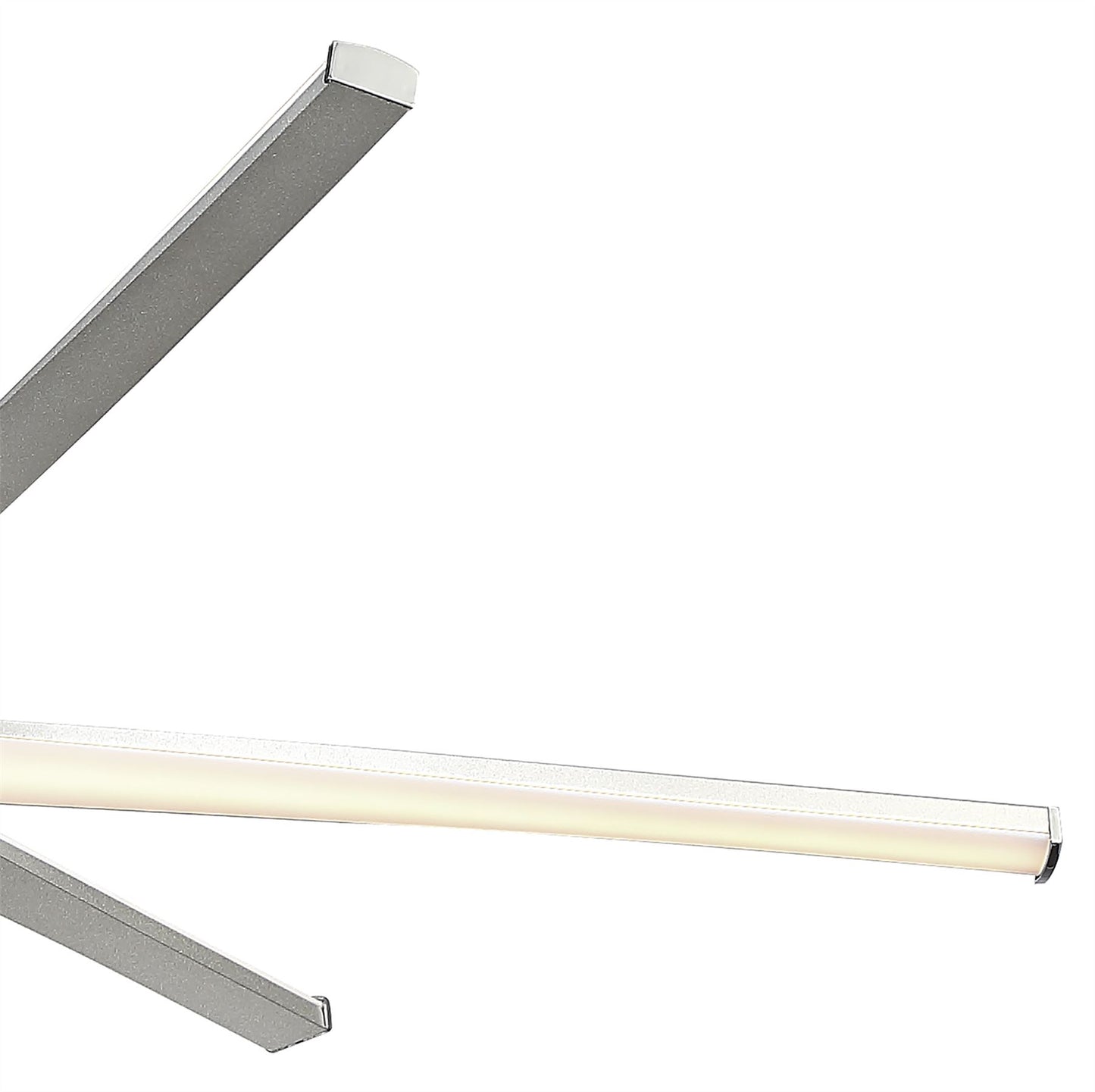 Mantra M4991 Knot Telescopic\Semi Ceiling 45W LED Curved Arms 3000K, 3150lm, Silver/Frosted Acrylic/Polished Chrome, 3yrs Warranty - M4991 Ceiling