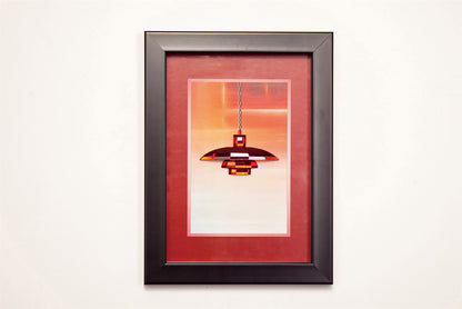 Diyas Home Crystal Wall Art (DH) Décor Red , Black Frame, Red Crystal Ceiling Pendant Light Fitting