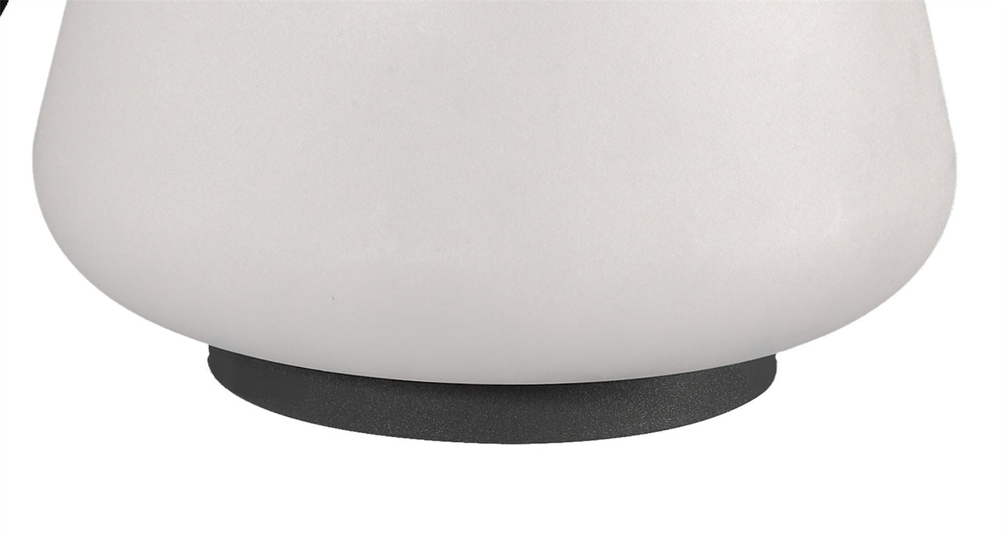 Mantra Fusion M6213 Kinke Table Lamp, 1 x E27, IP65, Anthracite, 2yrs Warranty