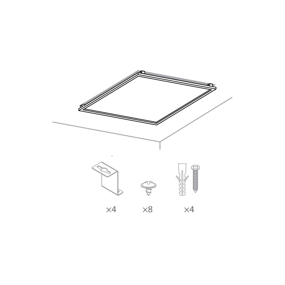 Techtouch Panel X2 Accessories Panel X2 Ecovision Suface Mount Kit 2 "Z" type: "Z" type sheet ironx4pcs, M3x7 screwx8pcs, screw anchorx4pcs, M4x25 screwx4pcs Recessed
