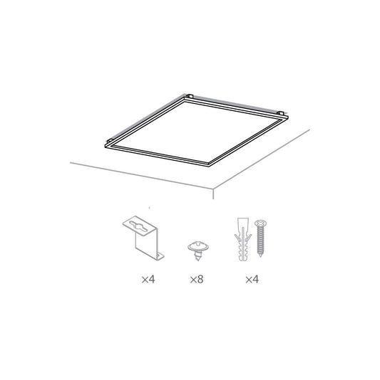 Techtouch Panel X2 Accessories Panel X2 Ecovision Suface Mount Kit 2 "Z" type: "Z" type sheet ironx4pcs, M3x7 screwx8pcs, screw anchorx4pcs, M4x25 screwx4pcs Recessed
