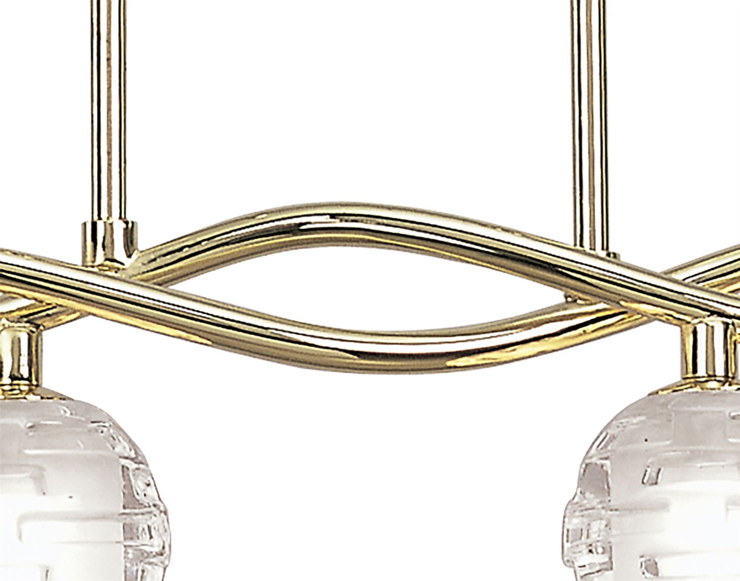 Mantra Dali Telescopic Linear Pendant Line 4 Light G9, Polished Brass